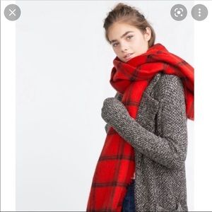 Zara Red Scarf